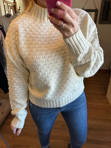 Cream Cable Knit Sweater