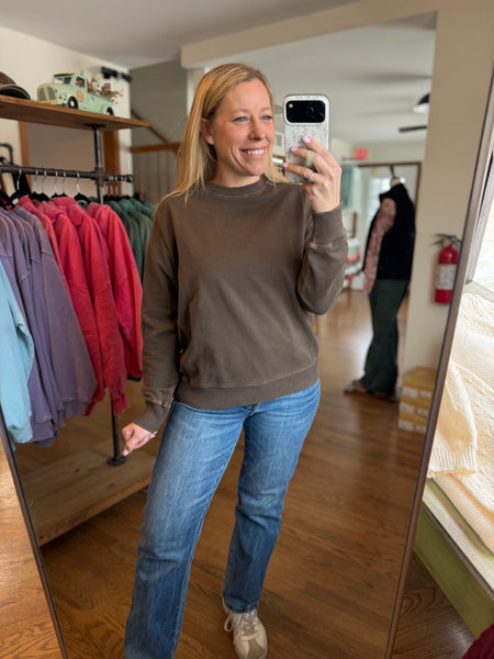 Chocolate French Terry Pullover