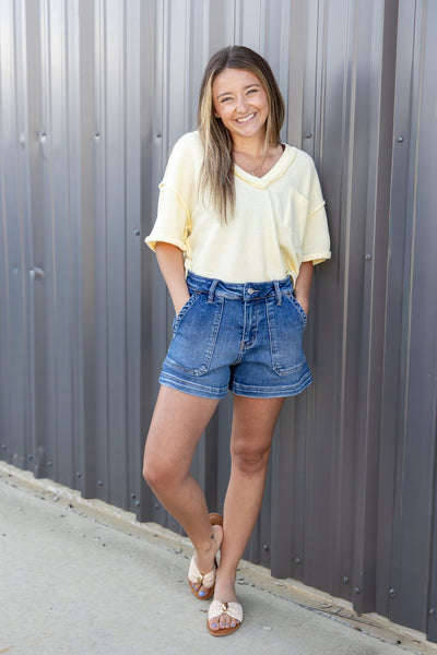 Lovervet Utility Pocket Denim Shorts