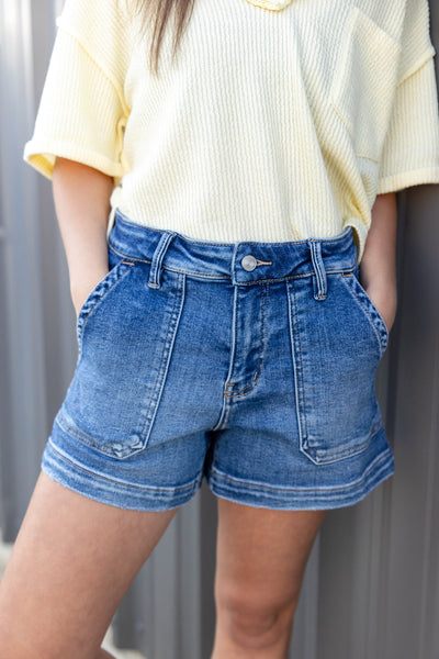 Lovervet Utility Pocket Denim Shorts