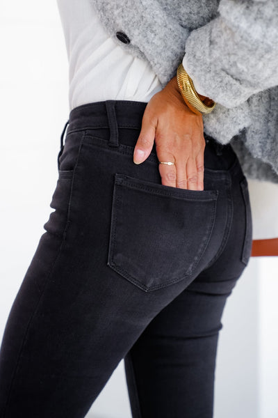Lovervet Harley Mid Rise Black Bootcut Jeans
