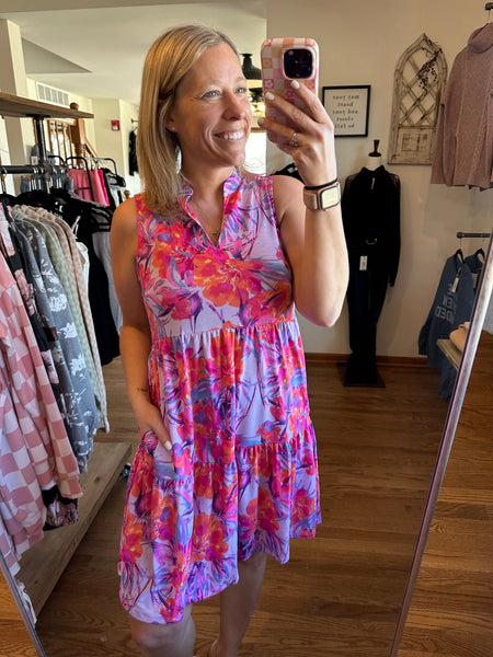 Anaheim Floral Sleeveless Dress