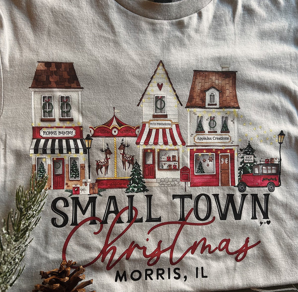 Small Town Christmas Graphic Tee - Morris, IL
