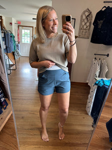 Midnight Navy Athleisure Shorts