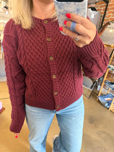 Cable Knit Cardigan - More Colors!