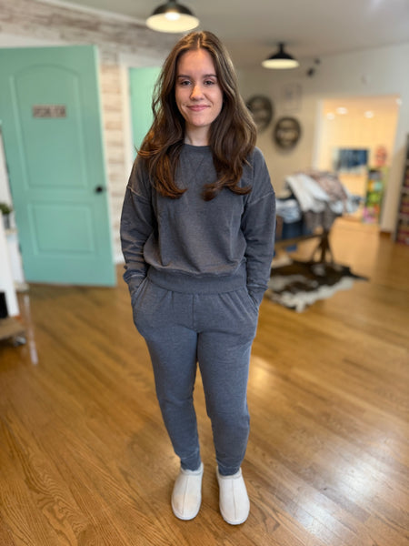 Black Burned Out Crewneck Sweatshirt