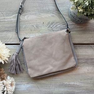 Sabrina Crossbody in Suede Grey