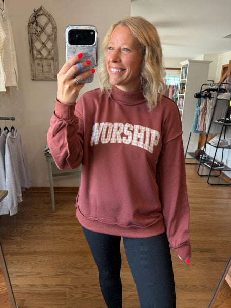 Worship Mock Neck Sweatshirt