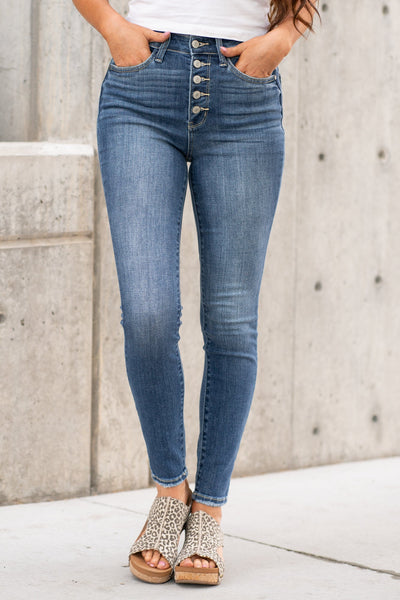 Judy Blue High-Rise Button Fly Skinnies