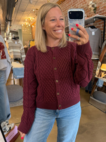 Cable Knit Cardigan - More Colors!