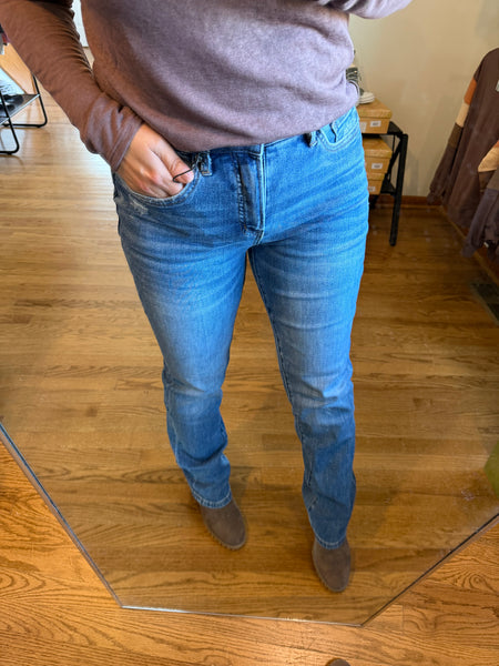 Mica High-Rise Tummy Tuck Slim Straight Jeans