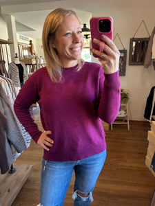 Magenta Crewneck Sweater