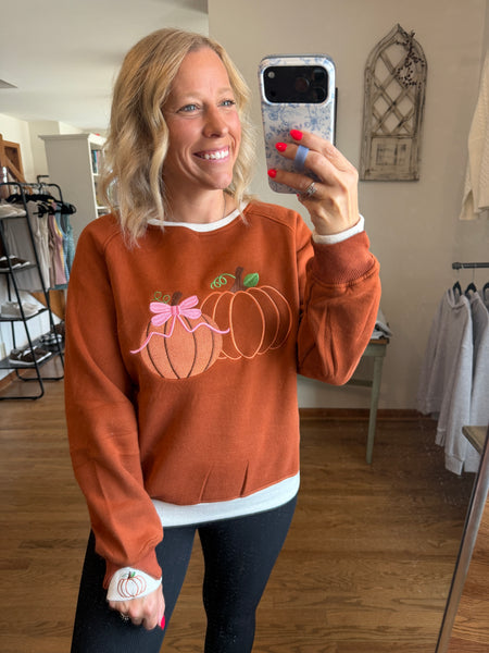 Pretty Little Pumpkins™ LayerPop™ Duo Cuff Sweatshirt