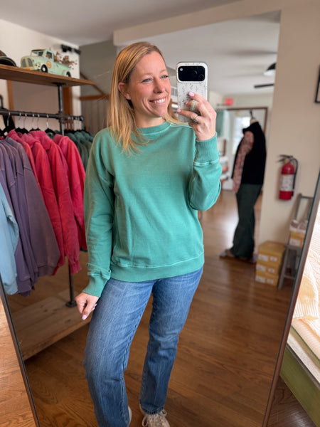 Dark Green French Terry Pullover