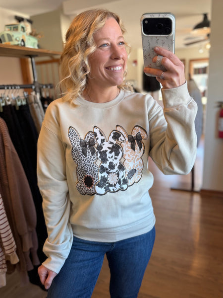Patterned Bunnies Sweatshirt