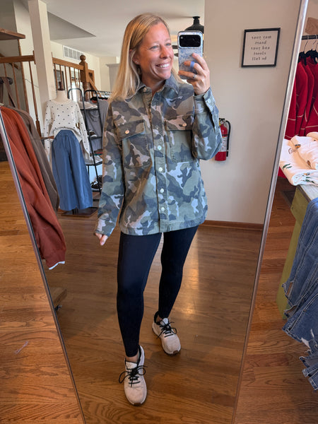 Mica Denim Camo Shacket