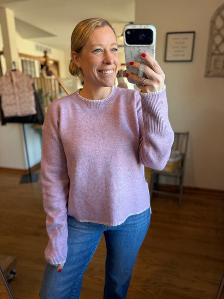 Mulberry Sweater With Stitching