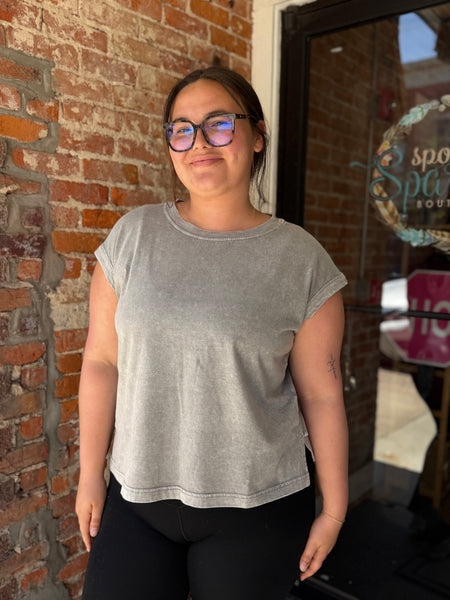 Grey Mineral Wash Tee