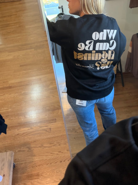 "If God Is For Us" Graphic Scuba Pullover