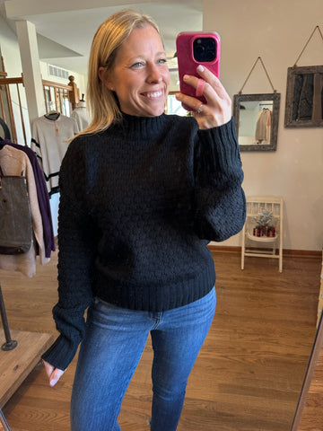 Black Cable Knit Sweater