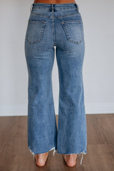 Mica Reese High-Rise Raw Hem Wide Leg