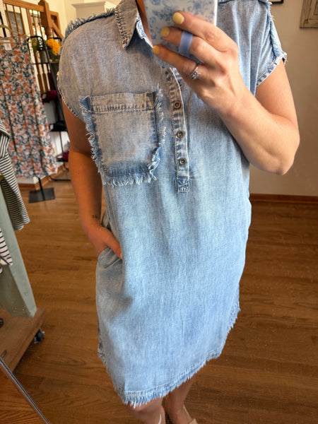 Tencel Denim Mini Dress