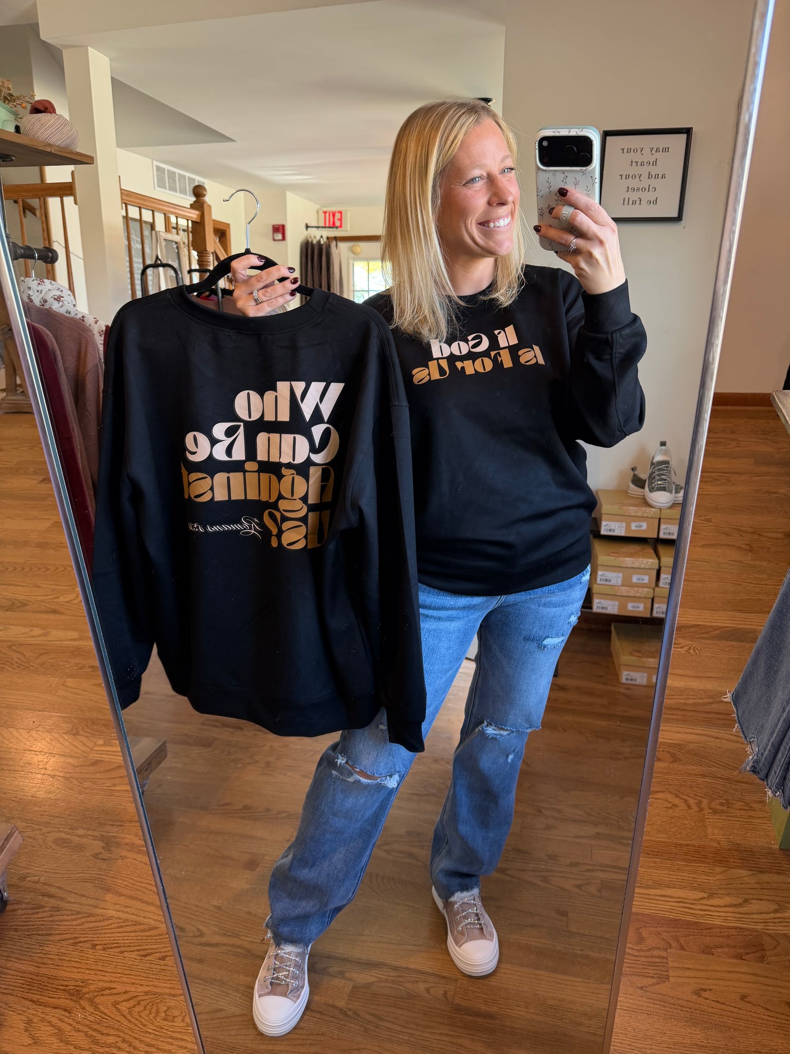 "If God Is For Us" Graphic Scuba Pullover