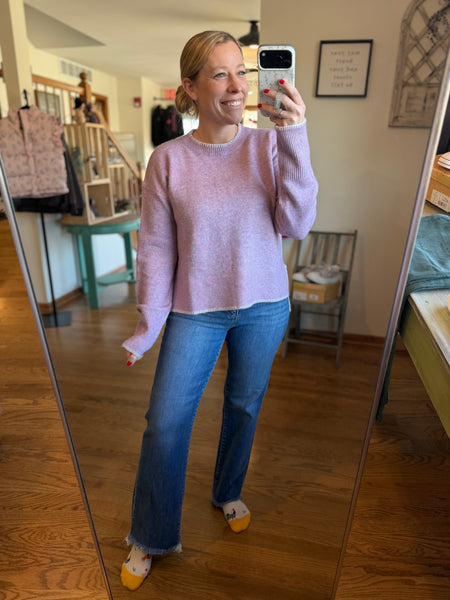 Mulberry Sweater With Stitching