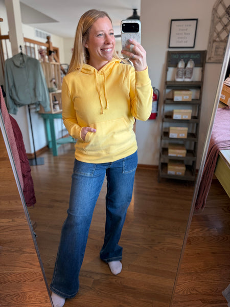 Banana Cream Long Sleeve Pullover Hoodie