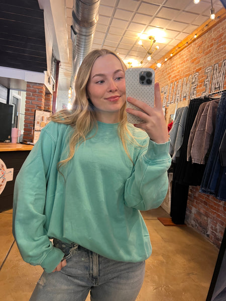 Turquoise Waters Mineral Washed Sweatshirt