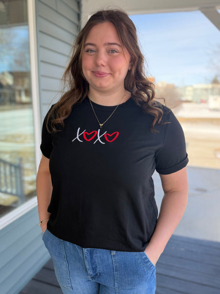 XOXO Embroidered Graphic Tee