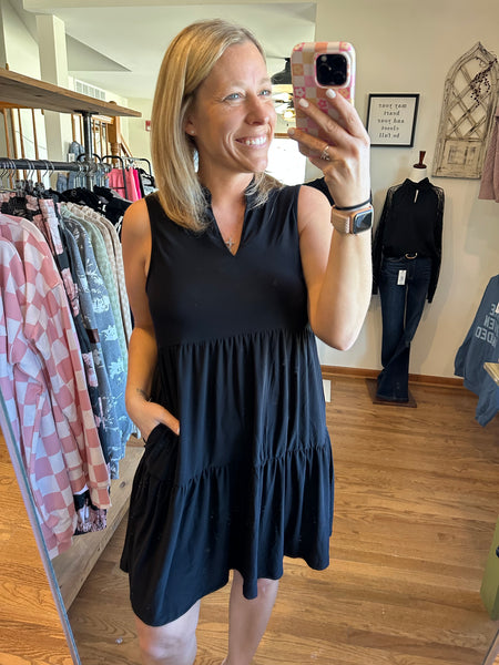 Sarasota Black Sleeveless Dress