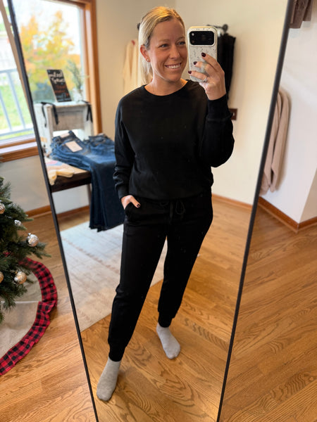 Black Scuba Crewneck