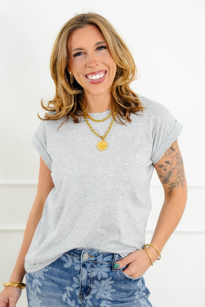 Shoreline Cuffed Sleeve Tee - More Colors!