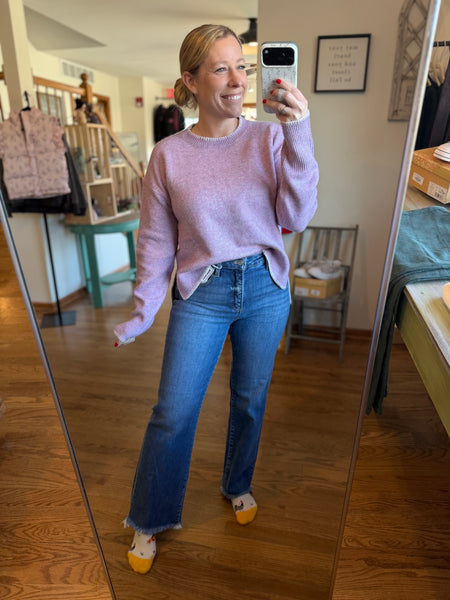 Mulberry Sweater With Stitching