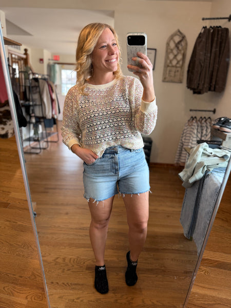 Zenana Raw Hem Denim Mom Shorts