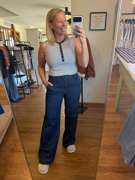 Judy Blue Piper Lux Retro Wide Leg w/ Adjustable Tabs