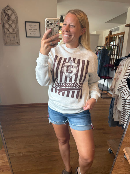 Vintage Cross Crusaders Graphic Sweatshirt