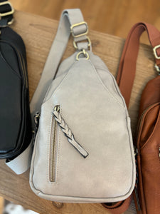 Nikki Sling Pack Bag in Grey