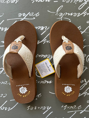 Yellow Box Cream Nelin Mellow Mat Flip Flops