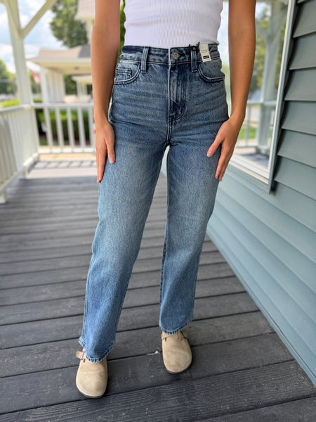 Judy Blue Olivia High-Rise Rigid Magic Straight Leg Everyday Indigo