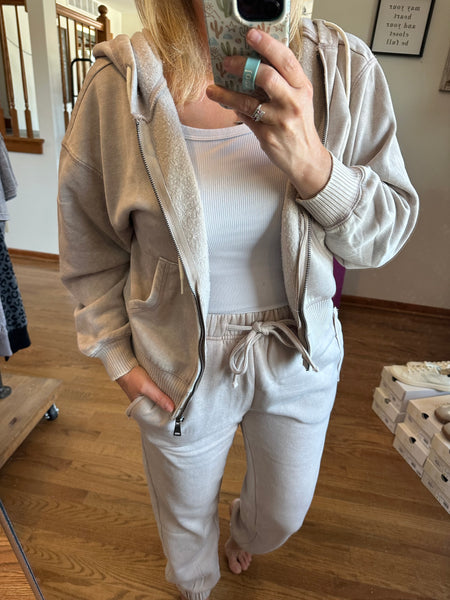 Ash Mocha Acid Wash Sweatpants