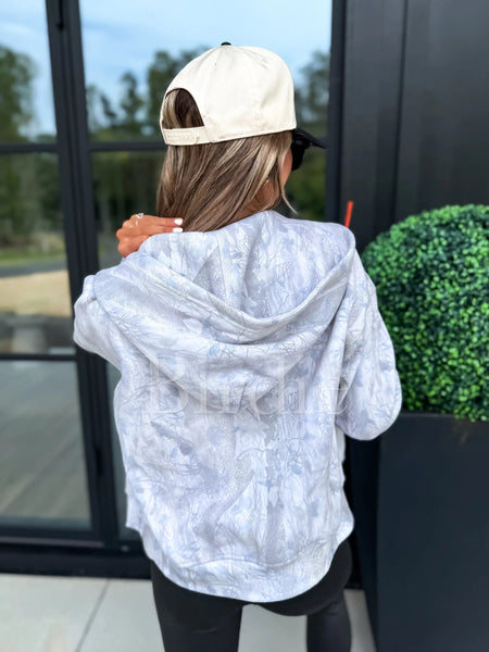 * PREORDER * Camo Full Zip Hooded Sweatshirt