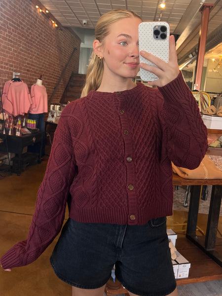 Cable Knit Cardigan - More Colors!