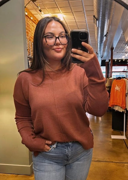 Fired Brick Crewneck Sweater