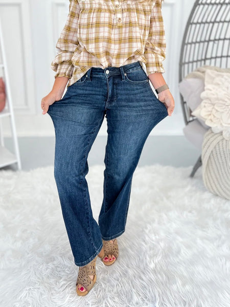 Judy Blue Tummy Control Straight Leg - PETITE