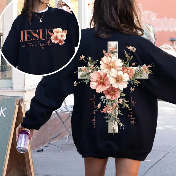 Jesus is The Light Graphic Sweatshirt