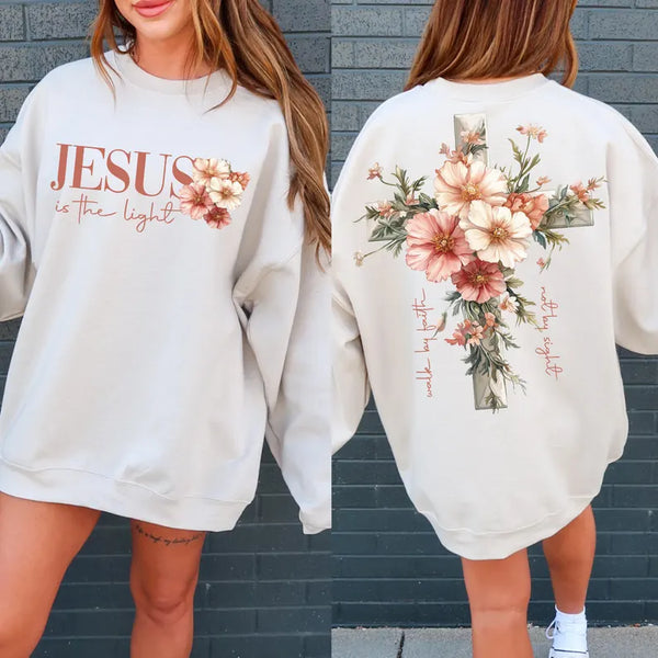 Jesus is The Light Graphic Sweatshirt