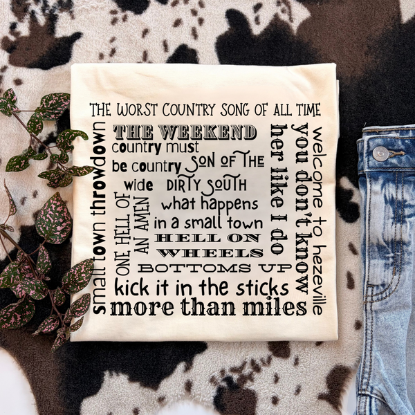 BG Song List Graphic Tee
