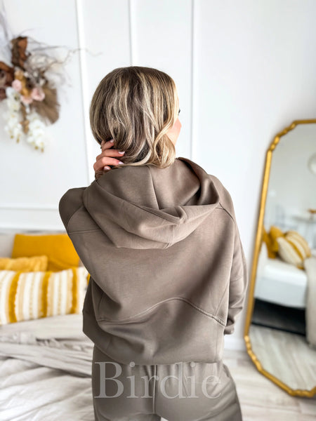Army Green Scuba Hooded Pullover